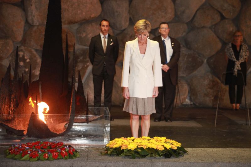 The Foreign Minister laid a wreath on behalf of the Australian people in memory of the six million victims of the Holocaust